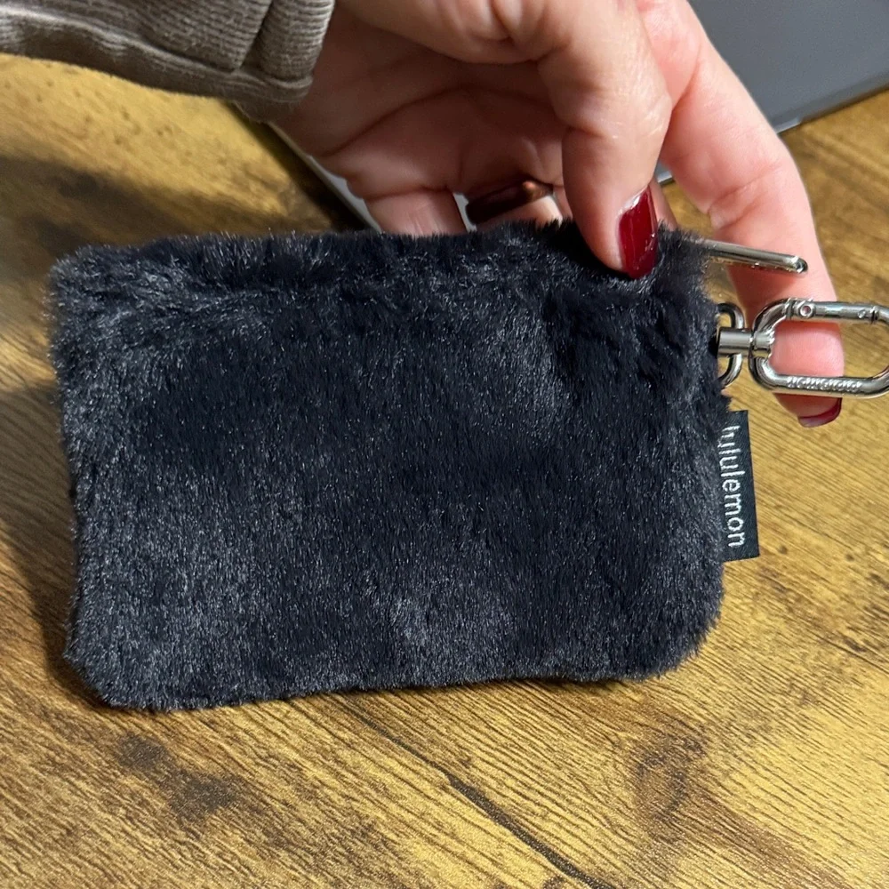 Lululemon Black Fur Keychain Pouch - Picture 2 of 2